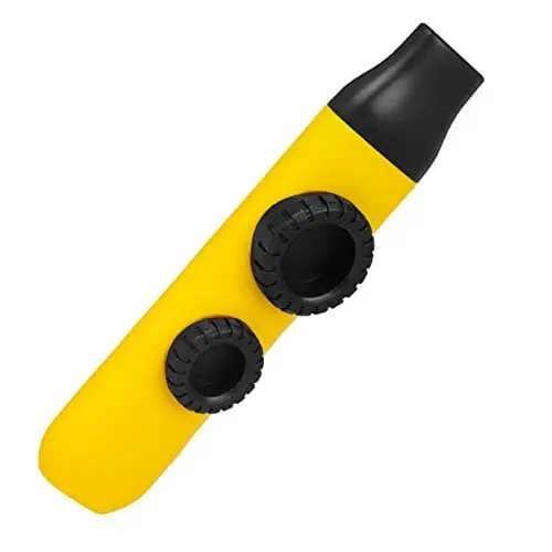 Produktbild: SHOWERORO 1 Satz Double Dimo ​​​​Kazoo Musical Kazoos Gradient Kazoo Weird Instruments Drehleier Instrument Kazoo Für Anfänger Doppelloch Kazoo Gitarre Partner Kazoos Gelbe Bauchmuskeln