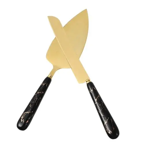 Produktbild: SHOWERORO 1 Set Edelstahl Kuchen Backschaufel Kuchenspatel Kuchenschneider Slicer Home Kuchenschaufel Tortenschneider Pizzaschaufel Gebäckschaber Tortendreieck Käsekuchen Torte