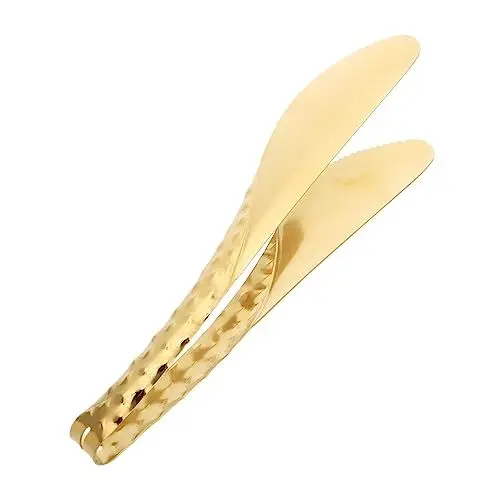 Produktbild: SHOWERORO 1stk Fleischclip Steakzange Rindersteaks Grillwerkzeuge Hochleistungsfisch Bratzange Eiszange Grillzange Für Steaks Camping Fischklemme Camping-bbq Bbq-clip Rostfreier Stahl Golden