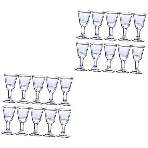 Produktbild: SHOWERORO 20 Stk Weißweinglas esspressokaffeetassen kaffebecher Glaswaren cocktailbecher wassergläser Mini-Whisky quadratische Weingläser Schnapsbecher im Pub Schnapsbecher Kelch Transparent