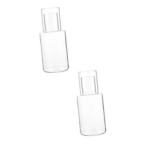 Produktbild: SHOWERORO 2 Sätze Cooler Saftbecher Getränkekaraffen Dekanter für Mundwasser Saftkaraffe saftglas wasserkocher entkalker Klarsichtbecher für Wasser klare Karaffe für Wasser Transparent
