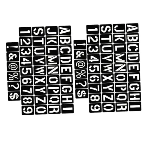 Produktbild: SHOWERORO Schablonen Fürs Journaling – 2 Sets Wiederverwendbare Buchstaben- Und Zahlenvorlagen Pp-Material Für Und Möbel