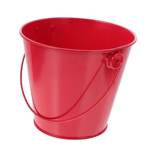 Produktbild: SHOWERORO 2 Stücke Verzinktem Metall Eimer Eimer Isolierte Box Für Lebensmittel Scoop Party Tragbare Snack Eimer