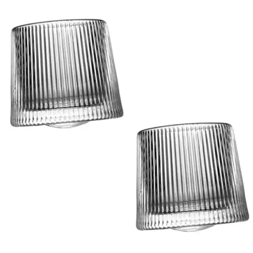 Produktbild: SHOWERORO 2 Stk Tasse klare Gläser Felsen Glaswaren Whiskey-Rocks-Gläser Rum Gläser Whiskybecher beerpong bier weinbar bartwachs leiste pub Rotation Weinbecher Becherglas Whisky Transparent