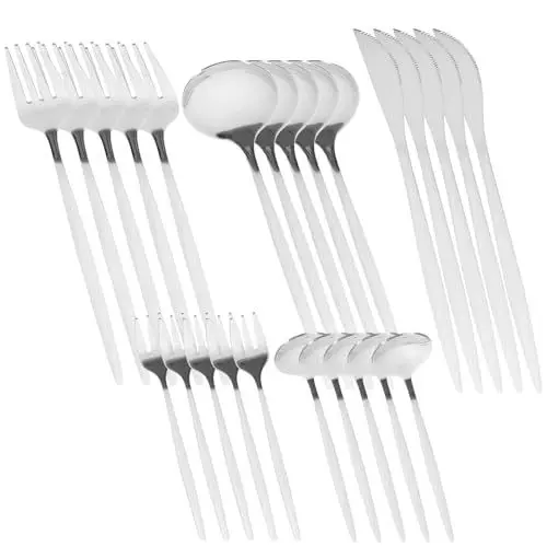 Produktbild: SHOWERORO 30pcs Edelstahl Set Elegante Westlichen Besteck Set Utensilien Abendessen