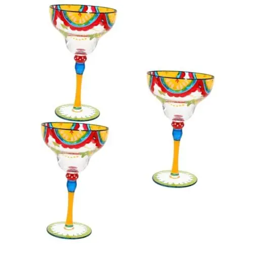 Produktbild: SHOWERORO 3St Weinglas Gläser toasten klare Saftschale -Getränkegeschirr Weingläser Highball-Gläser cocktailgläser hochzeitsparty bemaltes Margarita-Glas Bemaltes Cocktailglas