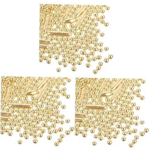 Produktbild: SHOWERORO 3 Packungen Metallstreusel Für Kuchen Geformte Cupcake-Dekorationen Aus Legierung Essbare Kuchendekorationen