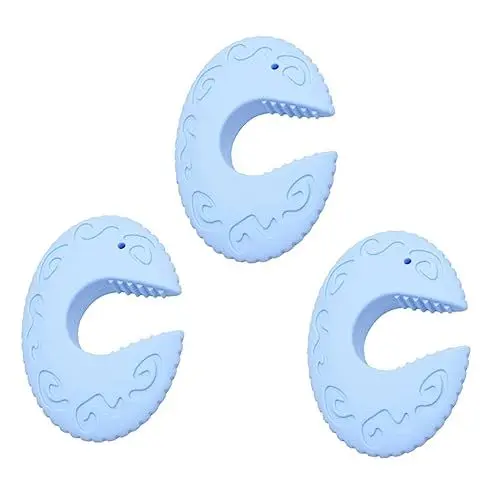 Produktbild: SHOWERORO 3st Türstopper Mit Einklemmschutz Türklemmschutz Werkzeug Für Türstopper Türklinken Fingerschutz Für Babys Türfanghalter Türstopper Für Zuhause Türgriffe Kieselgel Sky-blue