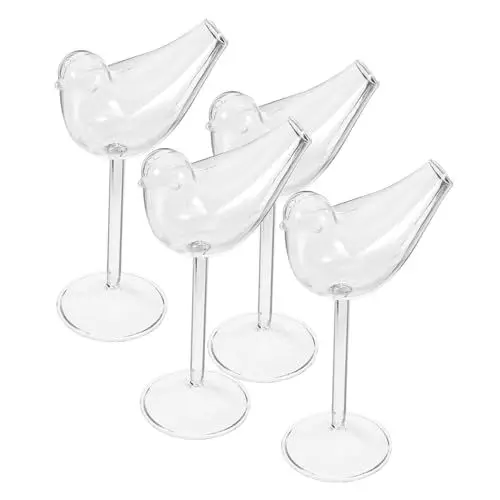 Produktbild: SHOWERORO 4 Stück Birdie Weinglas Wein Kelch Sherry-gläser Tassen Container Brandy Weingläser Tasse Neuheit Weinkelch Stielsaftbecher Tiki Martini-becher Funky Glaswaren Margarita Cocktail
