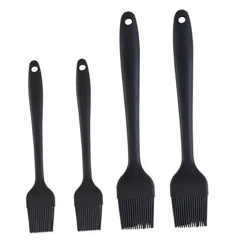 Produktbild: SHOWERORO 4-teiliges Backpinsel-set Aus Silikon Küchenpinsel Zum Backen Grillen Rutschfest Hitzebeständig Lebensmittelecht Leicht Zu Reinigen