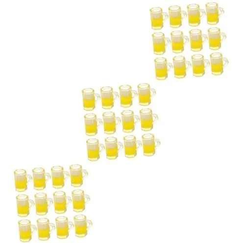Produktbild: SHOWERORO 3sets Miniatur Bier Schnapsgläser Mini Ornament Harz Material 20 Stücke * 3