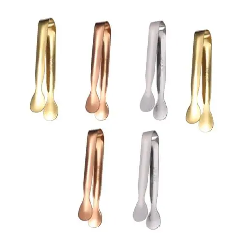Produktbild: SHOWERORO Clips Aus Edelstahl 304 – 6er-set Eiszange Restaurant Zuckerwürfel Obst Lebensmittel Verdicken