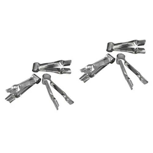 Produktbild: SHOWERORO 6 Stk Kuchenspitze Kuchendekorationspinzette Kuchen Pinzette Clip Crimpzange Pinzette Für Fondant Fondant-dekorationswerkzeuge Tortenrandklemme Spitze Pinzette Clip Silver