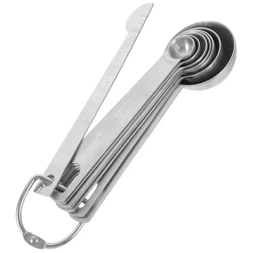 Produktbild: SHOWERORO 8-teiliges Messlöffel-Set aus Edelstahl für eine präzise Dosierung in der Küche