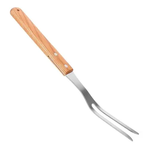 Produktbild: SHOWERORO -grillgabel Für Fleisch Bratstab Mit Holzgriff Outdoor-grillwerkzeug Serviergabel Für Draußenküche Bratgabel Zum Grillen