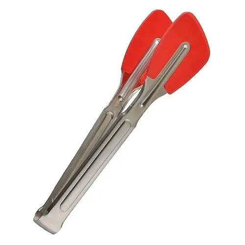 Produktbild: SHOWERORO BBQ Grillzange Edelstahl Drehbare Grillzange Mit Langem Griff Hitzebeständige Küchenzange Für Steak Und Gemü Rostfrei Und Spülmaschinenfest