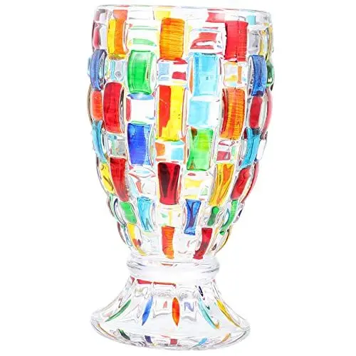 Produktbild: SHOWERORO Bemalte Saftgläser Smoothie-becher Bechergläser Trinkgläser Biergläser Klare Vasen Für Blumen Stielweingläser Weihnachtsbecher Cocktailgläser Klare Weingläser Klare Blumenvase Glas