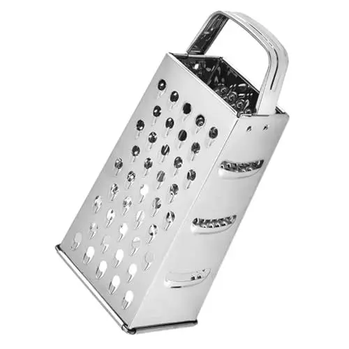 Produktbild: SHOWERORO Edelstahlreibe Käsemühle Kartoffelreibe Kartoffelschneider Käsereibe Gemüsehobel spitzmaschine cutter Eierreibe Stahlreiben für die Küche Gemüseschneider Rostfreier Stahl Silver