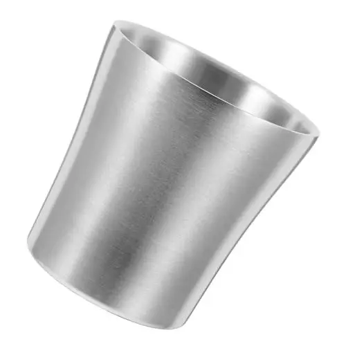 Produktbild: SHOWERORO Reise-Zahnputzbecher Becher Badezimmer-Wasserbecher Metallbecher zum Trinken Becher Bürstentopf für Badezimmer isoliert