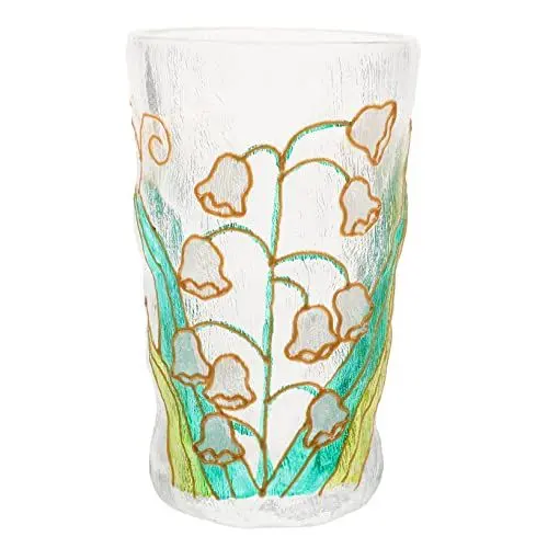 Produktbild: SHOWERORO Glas Blume Muster Tasse 350ml Trinkgläser Hause Tee Tassen Dekorative