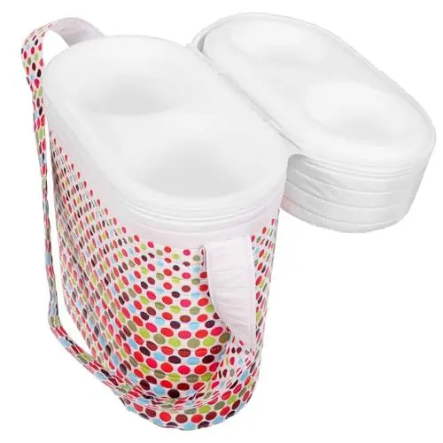 Produktbild: SHOWERORO Isolierte Flaschentasche für Babymilch Thermotasche für Unterwegs Hält Kalt oder Warm Kühltasche für Stillende Mütter