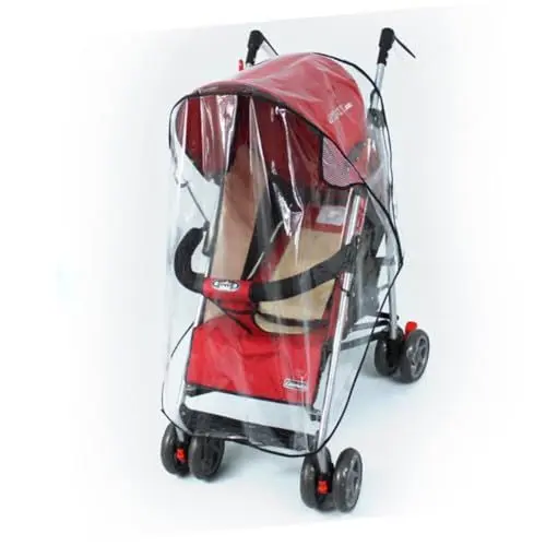 Produktbild: SHOWERORO Regenschutz Für Kinderwagen Universalgröße Schutz Vor Wind Und Regen Robustes Pvc-material