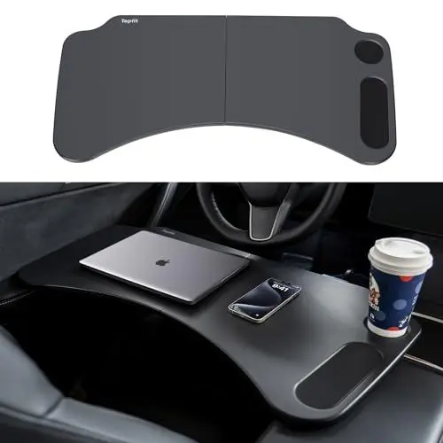 Produktbild: ShowEv für Tesla Model 3 Y Faltbarer Laptop-Arbeitstisch für Tesla Zubehör Lenkradtisch (Schwarz)