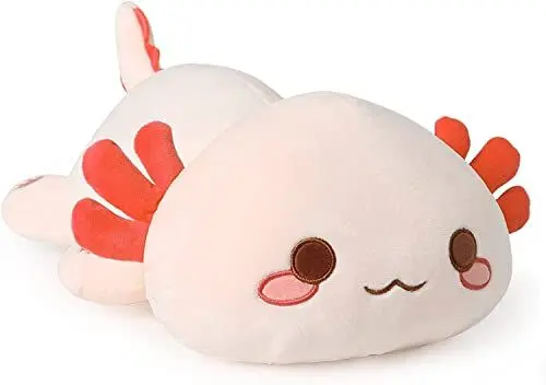 Produktbild: shownicer Plüschtier Axolotl Stofftier Kawaii Salamander Plüsch, Axolotl Kuscheltier Plüschkissen Spielzeug, Wurfkissen, Katze Plüsch Kissen, Schmusetier Geschenk Gefüllt für Kinder Mädchen Jungen