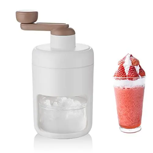 Produktbild: Shoxil Rasierte Eismaschine Schneekegel Maschine Manuell - Tragbare Eiszerkleinerer und rasierte Eismaschine mit kostenlosen Eiswürfelschalen - BPA-frei