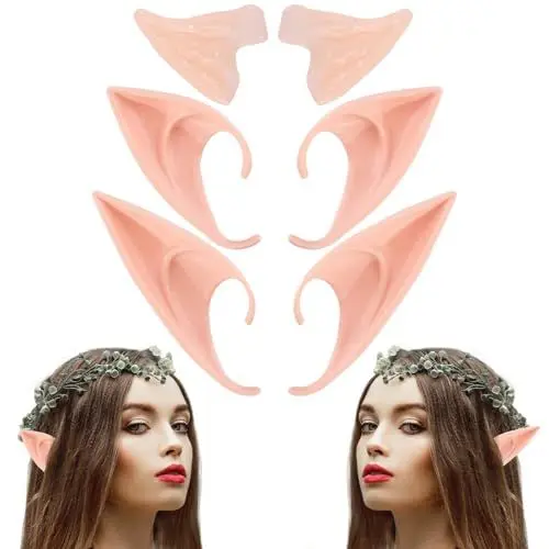 Produktbild: SHSHbuy 3 Paare Elfen Ohr,Elfenohren Set,Elfenohren Latex Ohren,Halloween Elf Ohren Fee Cosplay für Halloween Kostüm Weihnachtsfeier,Cosplay Karneval Party Fasching Kostüm