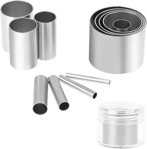 Produktbild: SHSHbuy Circular Ton Ausstecher,12 Stück Ausstechformen Ausstecher Rund Keksausstecher mit Aufbewahrungsbox Edelstahl Polymer Clay Ton Werkzeug für Kuchen Kekse DIY Küche Zubehör