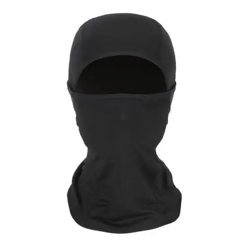Produktbild: SHSHbuy Sturmhauben,Camo Gesichtsmaske Gesichtshaube,Skimaske Motorradmaske Hals Gaiter UV-Schutz Balaclavas für Herren Damen Motorrad Radfahren Sport(Black)