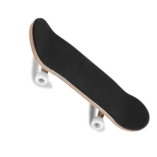 Produktbild: SHUAIGUO Finger-Skateboard aus Ahornholz, Leichtmetallräder, PU-Abdeckung, Gummi-Stoßdämpfung, Komplett mit Box (Weiß)
