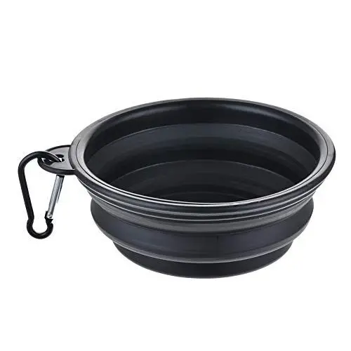 Produktbild: Shujin Faltbar Reisenapf Napf für Hunde und Katzen Faltbarer Silikon Hundenapf Reisen Futter Tragbarer Wassernapf Trinknapf Futternapf für Haustiere Mit Karabinerhaken