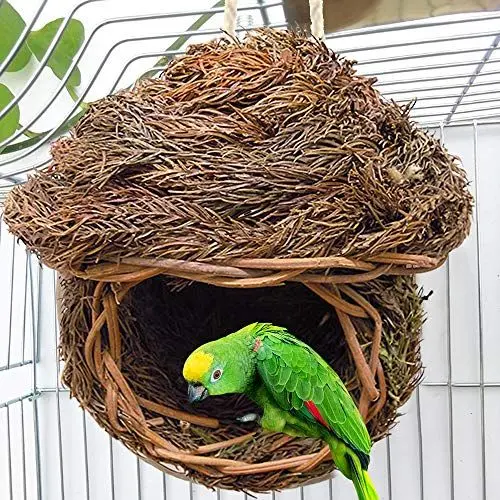 Produktbild: Shujin Vogelnest Nistkästen für Vögel zum Aufhängen Gemütlicher Ruhe Platz für Vögel,Handgewebte Vogel Grashaus Häuser Nest Perfekt für Fink & Kanarienvogel