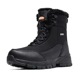 Produktbild: SHULOOK Winterstiefel Herren Wasserdicht Warm Gefüttert Schneestiefel Winterschuhe Herren rutschfeste Hohe Wanderschuhe Herren Outdoor Schuhe Herren Winter für Wandern Arbeiten Camping (Schwarz EU 42)