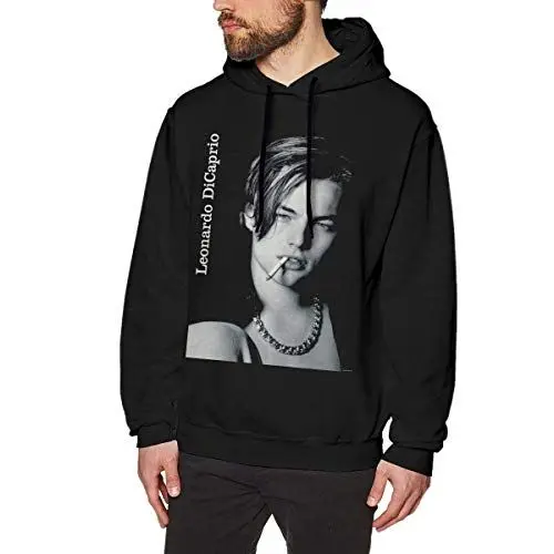 Produktbild: Herren Kapuzenpullover, Hooded Sweat, Leonardo Dicaprio Fashion Men's Hoodie Black