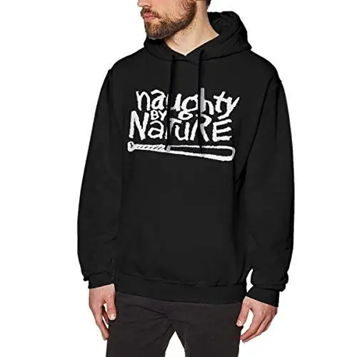 Produktbild: SHUNFAN Herren Kapuzenpullover, Hooded Sweat, Naughty by Nature Hip Hop Mens Long Sleeve Sweatshirts Men Hoodies Black