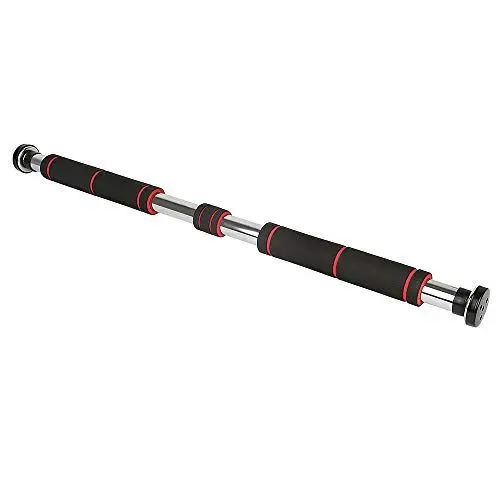 Produktbild: shunyi fashion Klimmzugstange Türrahmen Pull UP Haushalt KraftTrainer Fitness Maschine Sit Up 80 bis130cm Schwarz Rot Türreck Maximale Belastung: 150 kg