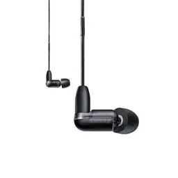 Produktbild: Shure AONIC 3 verdrahtete Sound isolierende Ohrhörer, Einzelfahrer mit Bassport, In -Ear -Passform, abnehmbares Kabel, kompatibel mit Apple & Android -Geräten - Schwarz