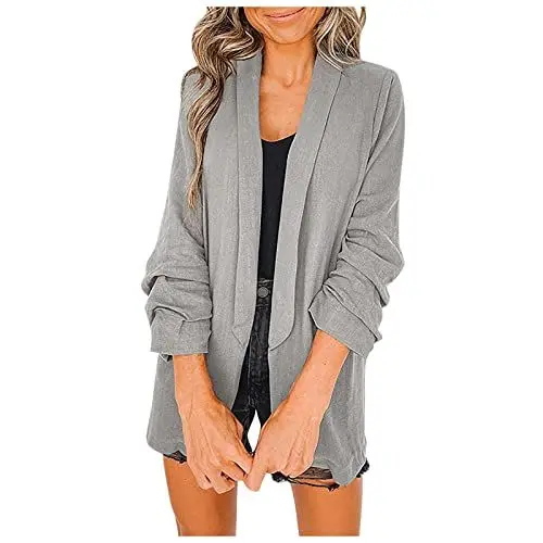 Produktbild: SHZFGUI Blazer Damen Schwarz Kurzblazer Damen Blazer Beige Damen Kurzblazer Damen Blazer Damen Sportlich Blazer Hellblau Damen Blazer Pink Damen Blazer Schwarz Damen Schwarzer Blazer Damen Damen