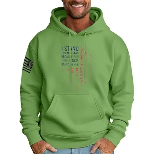 Produktbild: SHZFGUI Hoody Männer Men's Hoodies Hoodie Jacke Herren Kapuze Hoodie Herren mit Reißverschluss Herren Fortuna Düsseldorf Hoodie Zipper Herren Sport Hoodie Herren Off White Hoodie Grün 5XL