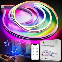 Produktbild: SIBI LIGHTING Neon Led Strip, RGBIC LED Band mit App Steuerung, Musik Sync, Farbwechsel, funktioniert mit Alexa, Neon Light für Schlafzimmer,Wohnzimmer,Wand Deko, 3M
