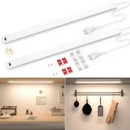 Produktbild: SIBI Unterbauleuchte Led Dimmbar, 2Stück 41cm Neutralweiß Schranklicht mit Berührungsloser Sensor, Küchenlampe Unterschrank Beleuchtung Led Leiste für Schrank,Regale,Werkbank, 473lm, 4000K