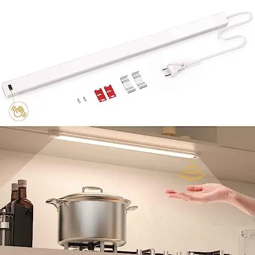 Produktbild: SIBI Unterbauleuchte Led Dimmbar, 41cm Neutralweiß Lichtleiste mit Berührungsloser Sensor, Küchenlicht Unterbau Beleuchtung Led Leiste für Schrank,Regale,Werkbank, 473lm, 4000K