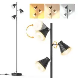 Produktbild: SIBRILLE LED Stehlampen Wohnzimmer mit 3 Farbtemperaturen, Moderne Stehlampe Hohe Lampen für Wohnzimmer Schlafzimmer Büro Esszimmer Küche mit Fußschalter