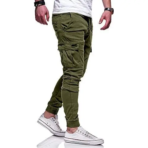 Produktbild: Sicherheitshose Herren Fitness Schöner Track Pants Baggy Dickere Lang Weites Bein Training Arbeitshose Regular Bequeme Cargohose Klassische Basic Trousers Sport Freizeithose