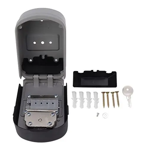 Produktbild: Sicherheitskoffer -Schloss, Wandmontierte Wasserdichte Lockbox Aluminium -Leichtmetall -Schlüsselorganisator mit 10000 Kombinationen, Tastaturkapazität mit Großer Kapazität für