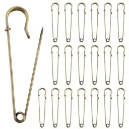 Produktbild: Sicherheitsnadeln, 20 Stück Sicherheitsnadeln Groß 7.5 cm Lange Übergroße Stecknadeln Rostfreier Stahl Heavy Duty Sicherheitsnadel für Bastelarbeiten Decken Matratzen Kleidung Schmuck Wirkwaren