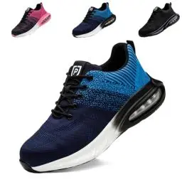 Produktbild: Sicherheitsschuhe Herren 42 Arbeitsschuhe Damen S3 mit Stahlkappe Sommer Arbeit Schuhe Leicht Sportlich Schutzschuhe Sicherheit Sneaker Turnschuhe Kevlar Atmungsaktiv Safety Shoes Schwarz